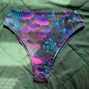 TheLYTECouture Dazed Mushroom High Cut High Waisted Rave Bottoms Festival Bottom